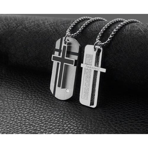 Fashion titanium steel mens stainless steel necklace pendant fashionable necklace jewelry