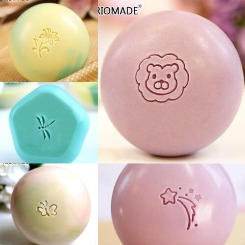 Cartoon Mini Handmade Soap Making Stamp Flower Butterfly Lion Dragonfly Stars Natural Organic Glass Acrylic With Handle Chapter