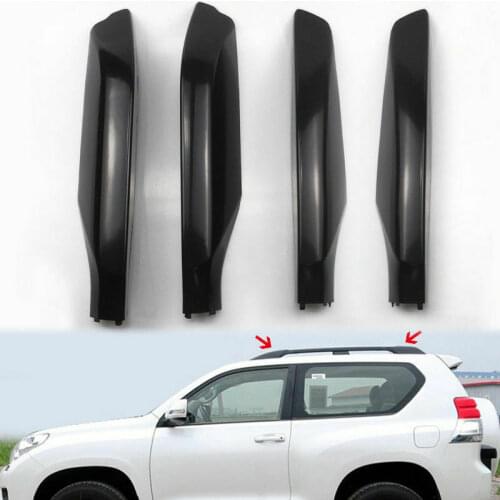 For Land Cruiser Prado fj150 2010-2018 4PCS Black Roof Rack Rail End Cover Replaces Car modification Auto parts