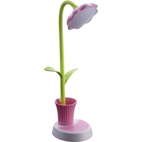 USB Table Lamp Sun Flower Shape Workers Reading Lamp stand d91118