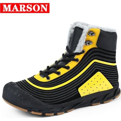 New Men Boots Waterproof Snow Boots Male Plush Hiking Shoes Sneakers Winter Boots Warm Ankle Botas Mujer Winter Shoes Plus Size