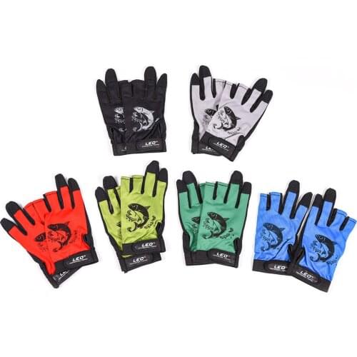 Fishing Gloves Anti-slip Quick-drying Three Finger Cut Thin Style For Summer