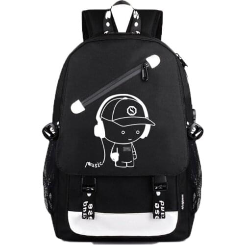 External USB Phone Charging Interface Notebook Backpack Unisex Backpack Travel Casual School Laptop Bag for Macbook 15.6