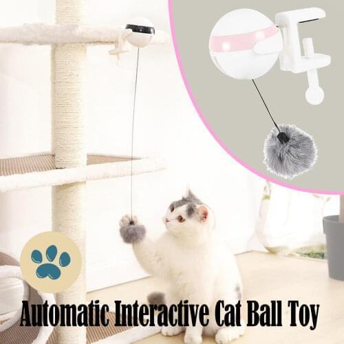 Pet Cat Toys Ball Automatic USB Charging Cat Balls 360 Degree Self Rotating Ball Toy 2 IN 1 Interactive Rotating Cat Toy
