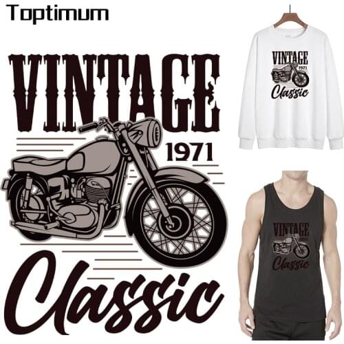 Iron On Patches for Clothing Fashion Motorcycle Thermal Sticker On Clothes Classy Motorbike Transfer Iron on Sticker for Fabric