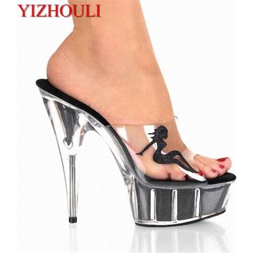 15 CM High Heels Slippers Club Night Shoes Sexy Pole Dancing Shoes Platform Womens Shoes Dance Shoes