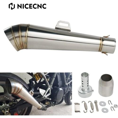 38-51MM GP Exhaust Pipe Stainless Steel Muffler Tube Universal For Yamaha Kawasaki For KTM 125 250 Supermoto ATV GY6 Street Bike