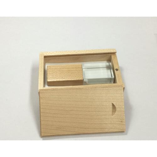Crystal plus push-pull box Maple USB flash drive 4GB 8GB 16GB 32GB 64GB 128G Usb2.0 usb flash drive cute memoria usb custom logo
