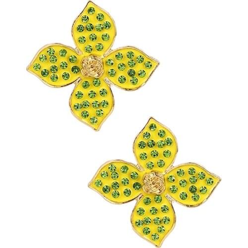 ZHINI New Fashion Sweet Cute Earrings for Women Korean Color Crystal Dangle Earring Statement Jewelry 2021 boucle d’oreille