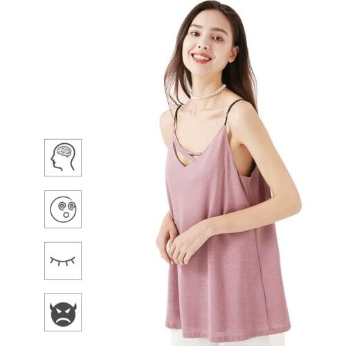 EMF Protection Female Maternity Tank Top Silver Fiber Clothes Radiation-Blocker EMF Shielding Pregnancy Baby Protection Silver