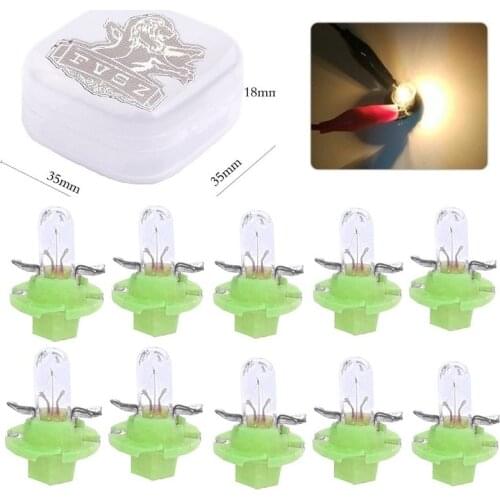 10pcs B8.4D T5 12V 2W Automotive Instrument Bulbs Used For Car Dashboard Yellow Light Motorcycle Interior Display Clock Lamp