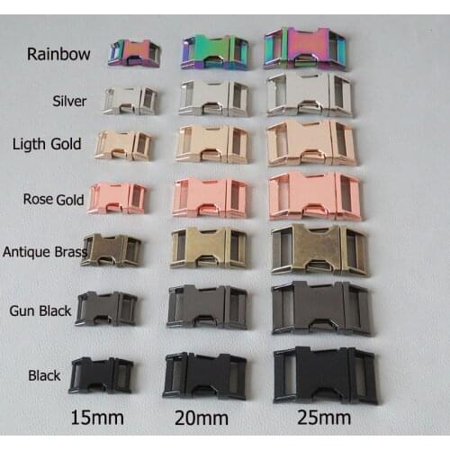 10PCS 15mm 20mm 25mm Webbing Heavy Metal Breakaway Release Buckle For Pet Dog Collar Paracord Sewing Diy Accessories Clip Buckle