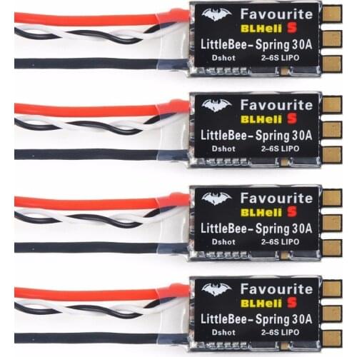 4pcs FVT LittleBee BLHeli_S SPRING 2-6S 20A/30A ESC DSHOT ESC Speed Controller for QAV-X Loki FPV Raing Drone Quadcopter