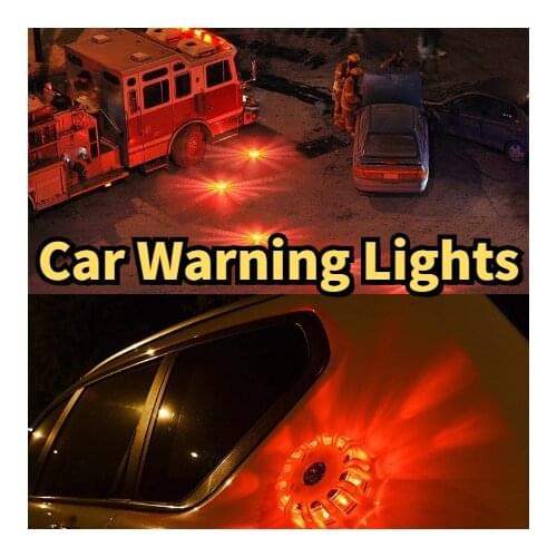 Car Strobe Warning 9-speed Adjustment Rotating Flashing Lights LED Traffic Lights Safety Lights Emergency Waterproof Dustproof