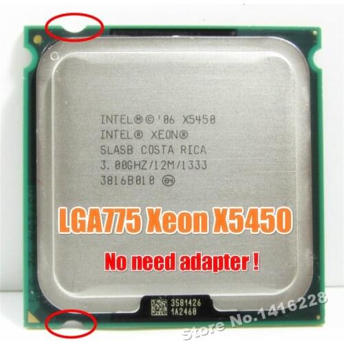 Xeon X5450 Processor 3.0GHz 12MB 1333MHz SLBBE SLASB Close to Core 2 Quad q9650 works on LGA775 motherboard