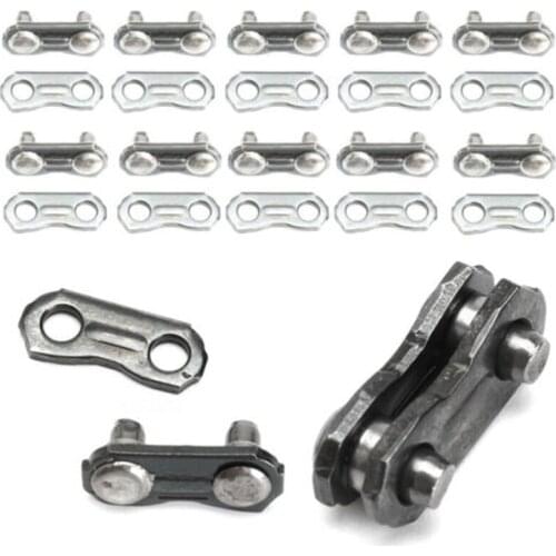 10 Sets 1.5x0.5cm 0.3cm Chain Link Fit For 325 058 Chain Joining Anti-rust Chainsaw Saw Chain Joiner Link Preset+Tie Strap
