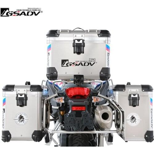 For BMW F850GS ADV Storage Case Pannier Top Case Motorcycle Aluminium Removable Steel Bracket