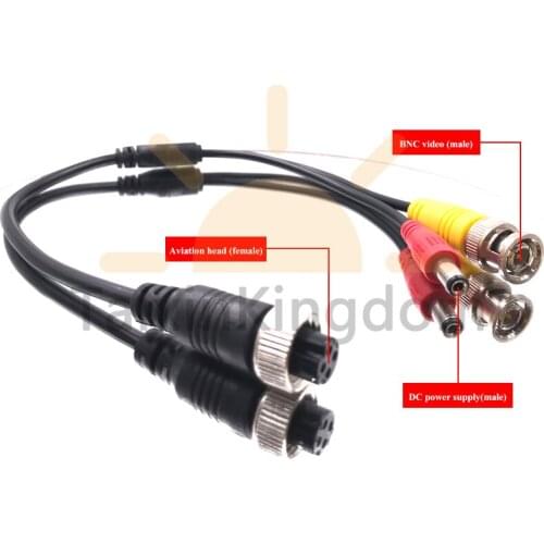 Aircraft female head to BNC male head (video) + DC male head universal connection line can be customized