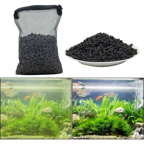 Activated Media Charcoal Carbon Pellets in Free Mesh Media Bag for Aquarium Fish Tank Pond Canister Filter
