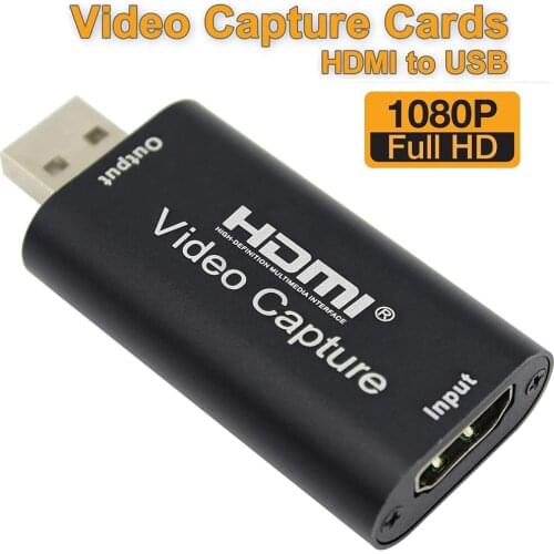 HDMI Video Capture Card adapter USB Mini Game Capture Box 1080p 60fps HD for Live Streaming Broadcast Teaching Recording