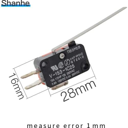 Quality miniature micro switch V-153-1C25,silver alloy contacts,high quality snap action switch