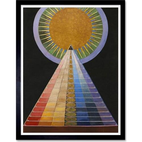 Painting Hilma Af Klint 1907 Altarpiece NoGroup Silk Poster Wall Sticker Decoration Gift