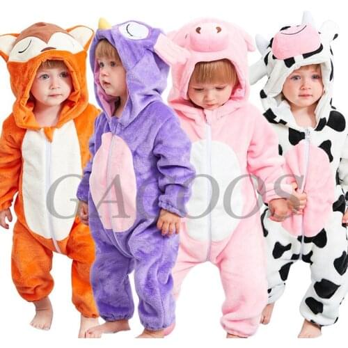 2021Baby Boys Girls Animal Rompers Toddler Party Outfits Panda Fox Costume For Kids Jumpsuits Infant Clothes Dropshipping 3M-24M