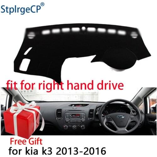 Car Dashboard Cover Mat for Kia K3 K 3 2013 2014 2015 2016 2017 Right Hand Drive Dashmat Pad Dash Covers Dashboard Accessories