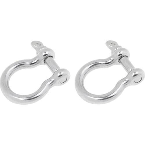 MagiDeal 2pcs Marine Chain Rigging Bow Shackle Captive Pin Boat Anchor Steel