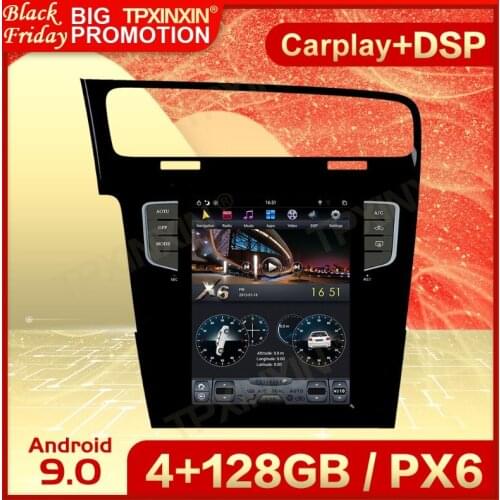 128G Carplay 2 Din Android 9 Tesla Multimedia Stereo For VW Golf 7 2013 2014 2015 2016 GPS Video Radio Receiver Player Head Unit
