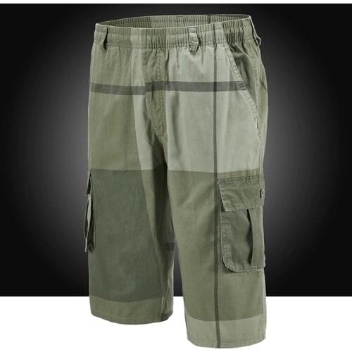 Mens Military Cargo Shorts Summer 2021 New Work Casual Loose Short Pants Mens Army Green Bermuda Boardshorts Plus Size 6XL