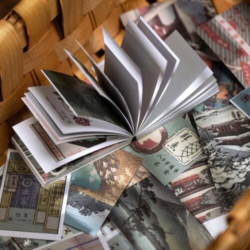 50 Sheets Vintage Japanese Style Washi Sticker Set Decoration Diary Bullet Journal Scrapbooking Planner Label Stickers Aesthetic