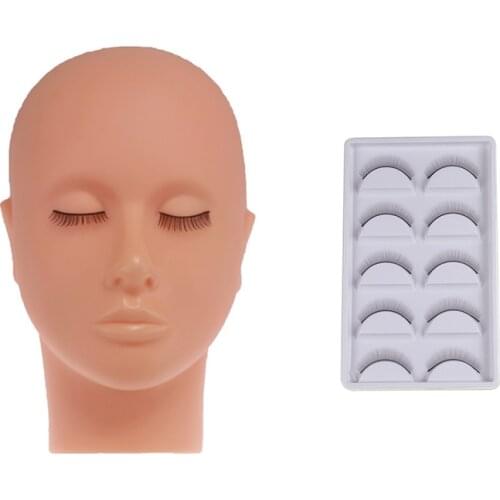 Beginner Eyelash extension exercises model heads
