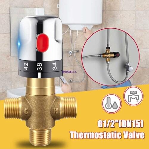 NEW Xueqin 1PC Brass Pipe Thermostat Faucet Thermostatic Mixing Valve Bathroom Water Temperature Control Faucet Cartridges