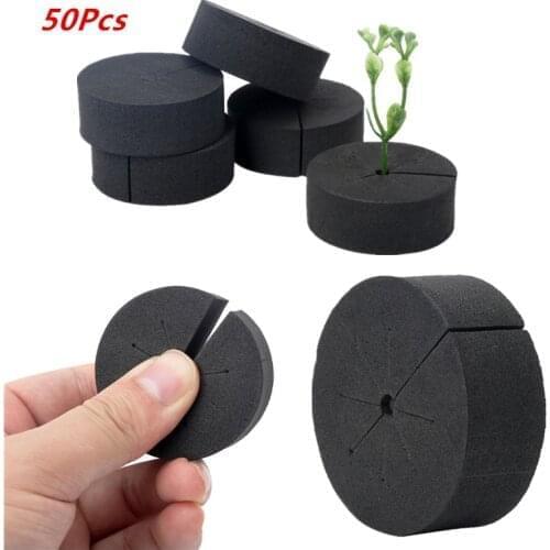 50Pcs Garden Clone Collars Premium Neoprene Inserts Sponge Block for Hydroponics Cloning Plant Germination DIY Cloning Machines