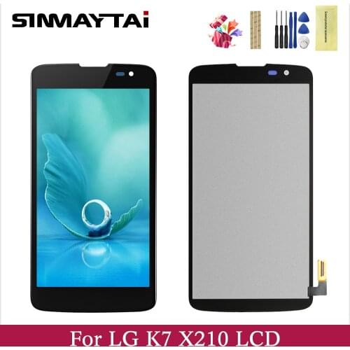 For 5.0" LG K7 LCD Display Screen Frame+Touch Screen Panel Digitizer Replacement For MS330 LS675 X210 LGMS330 K332 LG-K330
