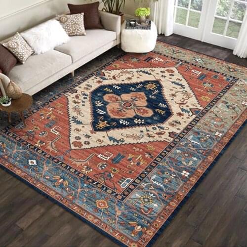 Living Room Retro Moroccan Rug Home Decor Large Bedroom Carpet Sofa Indian Style Study Floor Doormat