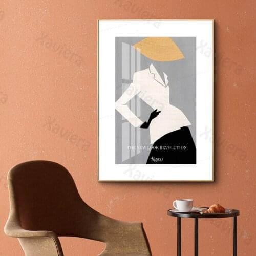 Modern Fashion Character Canvas Painting Wearing Hat Model Art Picture Home Decoration Poster On The Wall Nordic Prints No Frame