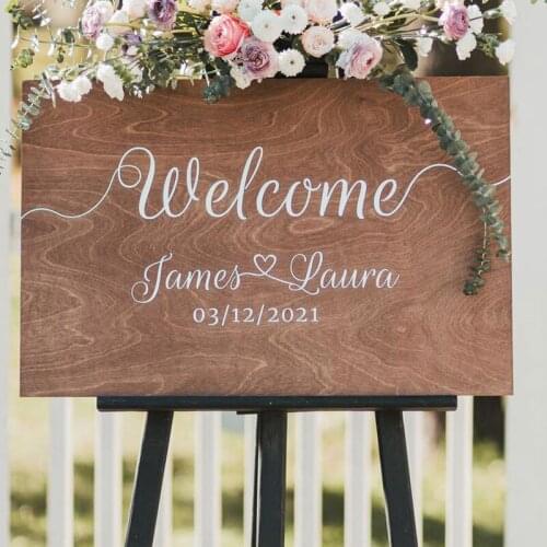 Custom Wedding Welcome Sign Wooden Personalized Wedding Welcome Signs Rustic Wedding Decor Wedding Boardd