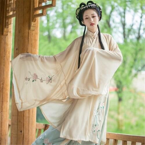 Traditional Chinese Hanfu Women Fairy Dress Embroidery Party Stage Performance Princess Ancient Dance Costumes Festival Outfit