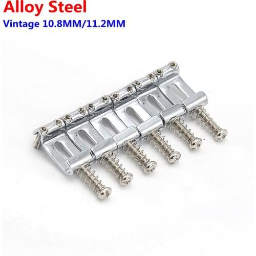 1 Set ( 6 Pieces ) Alloy Steel Vintage Electric Guitar Tremolo Bridge Saddle 10.5MM/11.2MM for ST