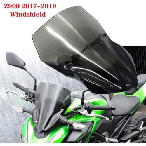 High Quality Windshield Windscreens Air Wind Deflector MOTO For Kawasaki Z900 Z 900 2017 2018 2019