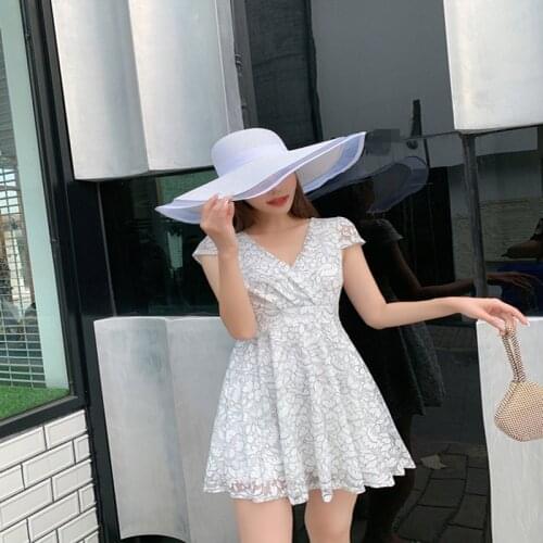 ZC2991 2021 summer new women fashion pure color deep V-neck sexy show thin temperament dress cheap wholesale