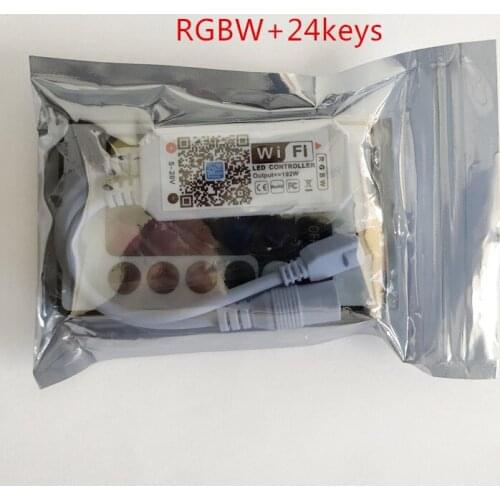10pcs DC5-28V Mini WIFI RGB/RGBW Controller with 21/24keys remote Mobile Phone wireless for LED Strip Timmer Music