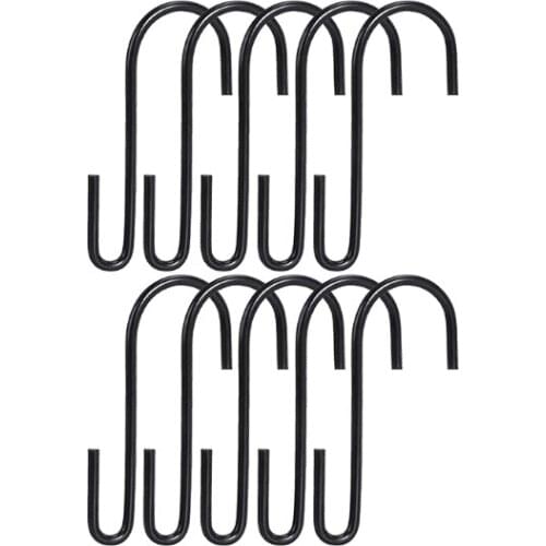 10pcs S Hooks Hanging Hooks Heavy Duty Hangers for Hanging Clothes Closet Rods Pans Pots Plants Bags Towels for Kitchen