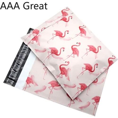 100Pcs/Lot Poly Mailer Adhesive Envelopes Bags Courier Gift Flamingo Bag Plastic Mailing Gift Toys Boxes Packaging Bag Cartoon