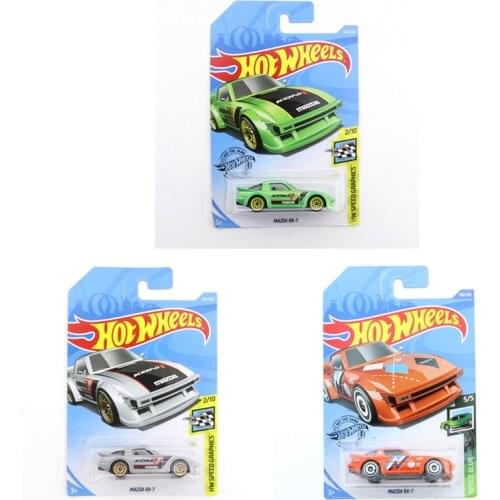 2019-167 Original Hot Wheels Mini Alloy Coupe MAZDA RX-7 1/64 Metal Diecast Model Car Kids Toys Gift