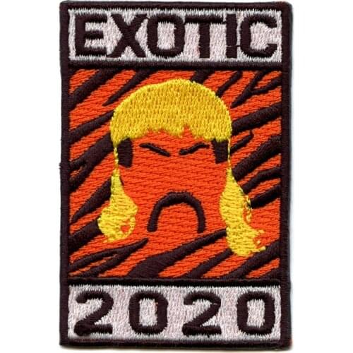 3'' Tiger King For President 2020 Animal Lover Box Logo Embroidered Iron On Patch