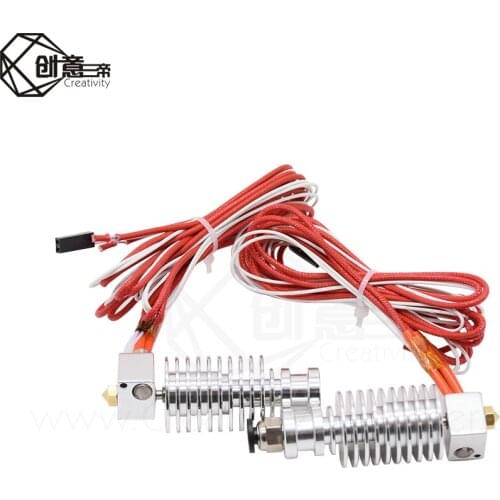 3D printer V5 12V / 24v J-head Hotend short-range / remote feeder extruder all metal throat for 1.75/3.0mm V5 heating block