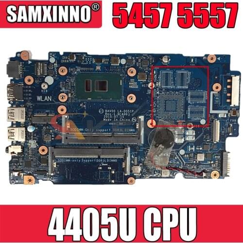 Akemy BAV00 LA-D051P Pentium4405U processor FOR Dell Inspiron 5457 5557 Laptop Motherboard CN-032D60 32D60 Mainboard 100%tested